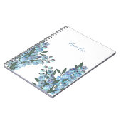 Blauw Delphinium Notitieboek (Linkerzijde)