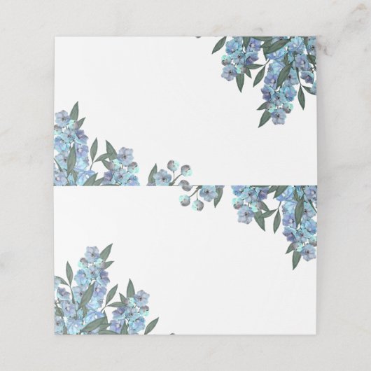 Blauw Delphinium Plaatskaartje (Buitenkant ongevouwen)