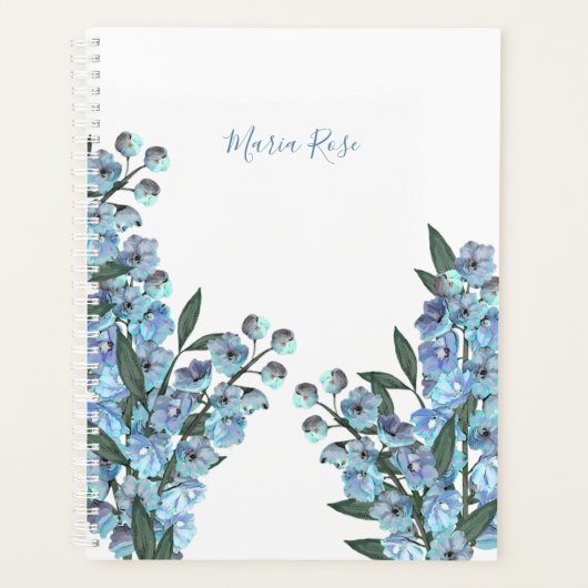 Blauw Delphinium Planner (Voorkant)