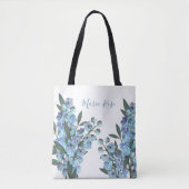 Blauw Delphinium Tote Bag (Voorkant)