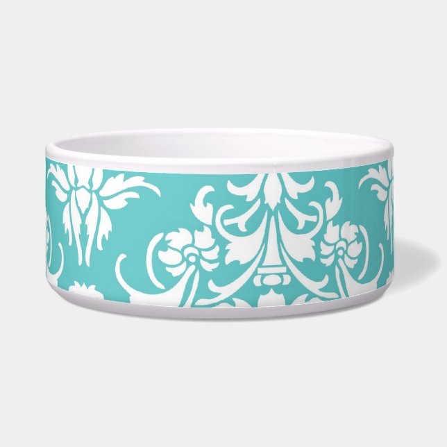 Blauw demaspatroon  kleine kroonkandelaar voerbakje (Voorkant)