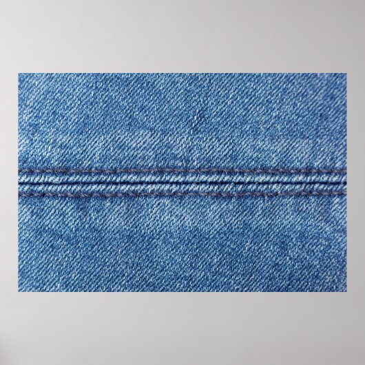 Blauw denim achtergrond close-up (macro) poster (Voorkant)