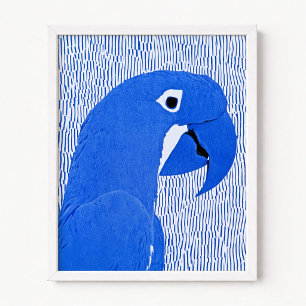 Blauw Denim Ara Modern Illustratie Poster