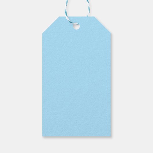Blauw denim Baby shower voetenprint Cadeaulabel (Achterkant)