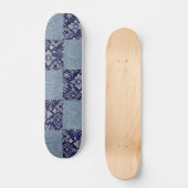 Blauw Denim Bandana Skateboard (Voorkant)