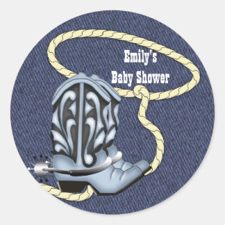 Blauw Denim en Cowboylaarzen Cowboy Stickers