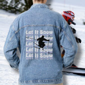 Blauw Denim Jean Jacket Laat Het Sneeuwskiër