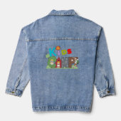 Blauw Denim Jean Jas Kinder Camp Jacket (Achterkant)