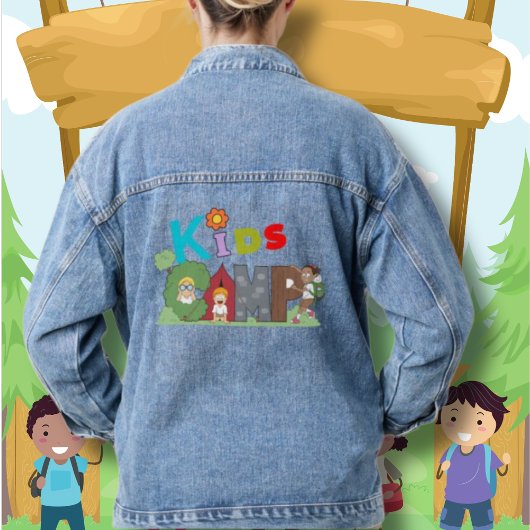 Blauw Denim Jean Jas Kinder Camp Jacket