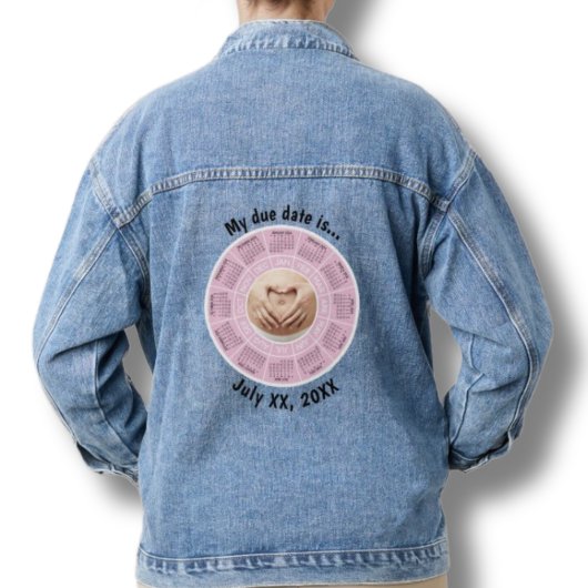 Blauw Denim Jean Jas Zwangerschap verwacht datum R Denim Jacket
