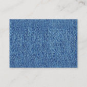 Blauw denim, kant, kostuum sieraden & Kittens Informatiekaartje (Achterkant)