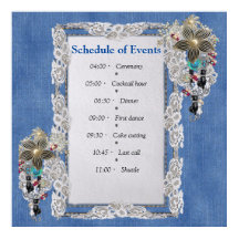 Blauw denim, kant, kostuum sieraden