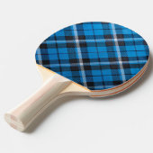 Blauw Denim Karo Tafeltennisbatje (Voorkant Gekanteld)