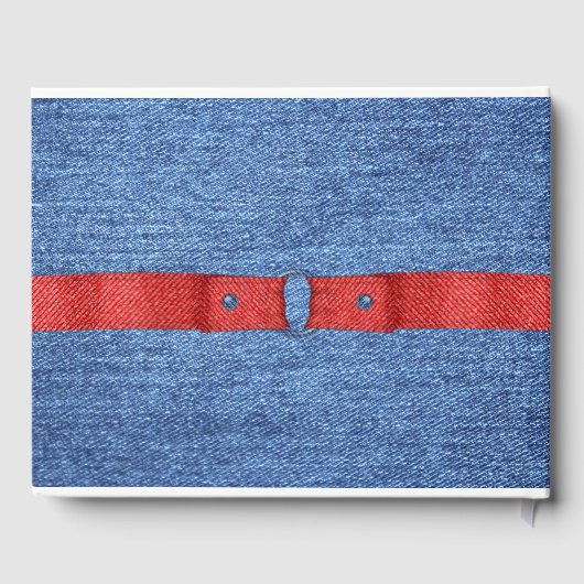 Blauw Denim Kijk Weddenschap Boek (Achterkant)