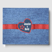 Blauw Denim Kijk Weddenschap Boek (Voorkant)