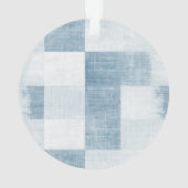 Blauw Denim Sneeuwman Kerstmis Ornament (achterkant)