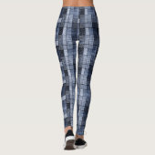 Blauw, denim, tartan, gif. leggings (Achterkant)