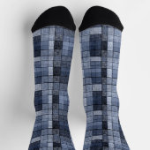 Blauw, denim, tartan, gif. sokken (Top)