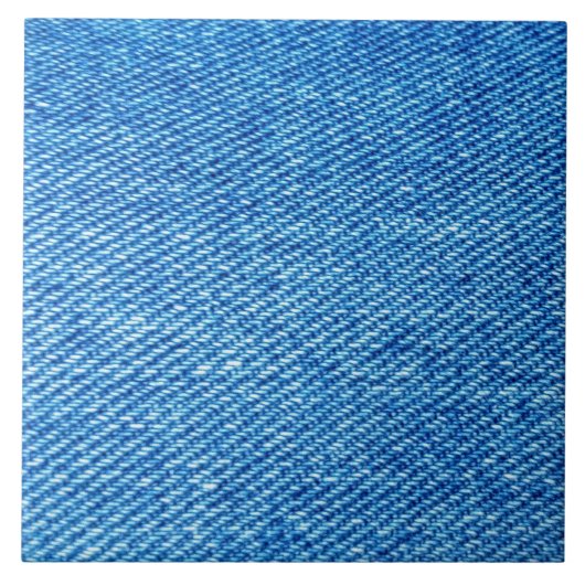 Blauw denim Textiel keramische tegels Tegeltje (Voorkant)