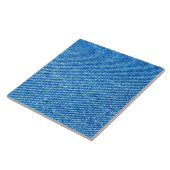 Blauw denim Textiel keramische tegels Tegeltje (Zijkant)