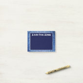 Blauw Denim Uiterlijk Gepersonaliseerde Post It No Post-it® Notes (Op bureau)