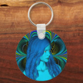 Blauw denkbeeld sleutelhanger (Voorkant)