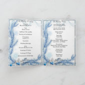 Blauw dennenhout winter kerst bruiloft programma k (Binnen)