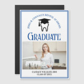 Blauw Dental School Foto Aangepaste Afstuderen Mag (Voorkant / Achterkant)