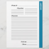 Blauw DESSERT-pagina's met tweezijdige ontvangst (Voorkant)