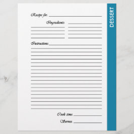 Blauw DESSERT-pagina's met tweezijdige ontvangst