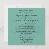  Blauw Deze dag Uitnodiging voor bruiloft (Achterkant)