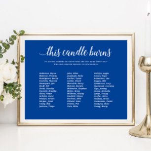 Blauw Deze Kaars Brandt Klas Reünie Herdenking Poster