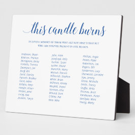 Blauw Deze kaars brandt klassenreünie in het geheu Fotoplaat