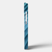 Blauw diagonaal blad Case-Mate iPhone case (Achterkant / Links)