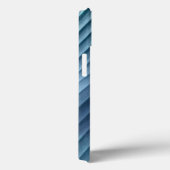 Blauw diagonaal blad Case-Mate iPhone case (Achterkant / Rechts)