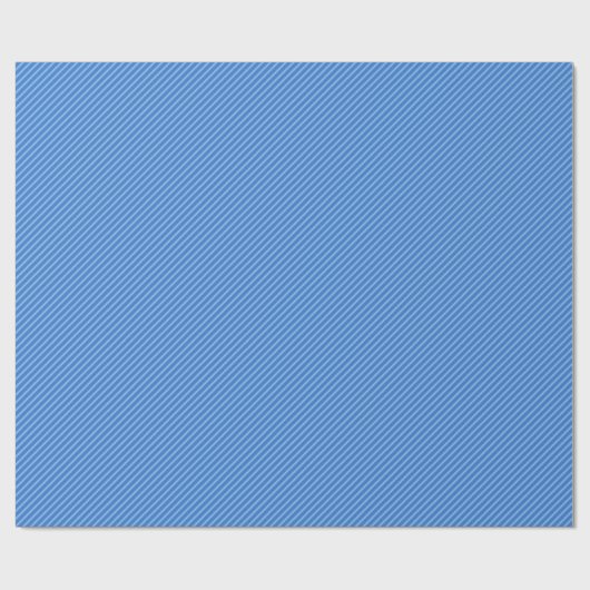 Blauw Diagonaal Gestreept Cadeaupapier (Vlak)
