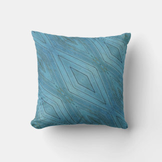 Blauw diagonaal gestreept decoratief bankkussen kussen