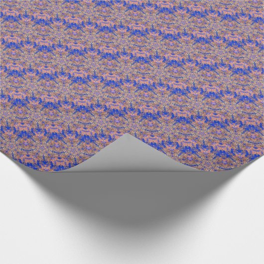 blauw diagonaal patroonpapier cadeaupapier (Hoek)