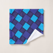 Blauw Diamant Geometrisch Bad Handdoek (Wasdoekje)