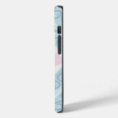 Blauw Diamant Geometrisch Patroon Case-Mate iPhone Case (Achterkant / Links)