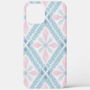 Blauw Diamant Geometrisch Patroon Case-Mate iPhone Case