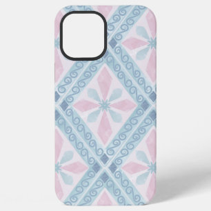Blauw Diamant Geometrisch Patroon iPhone 12 Pro Max Hoesje