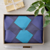 Blauw diamant geometrisch patroon tissuepapier (Geschenk)