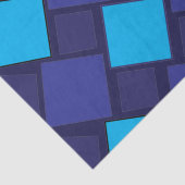Blauw diamant geometrisch patroon tissuepapier (Detail)