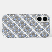 Blauw diamant-modern Bauhaus geometrisch patroon Case-Mate iPhone Case (Achterkant (horizontaal))