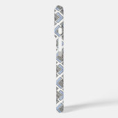 Blauw diamant-modern Bauhaus geometrisch patroon Case-Mate iPhone Case (Achterkant / Links)