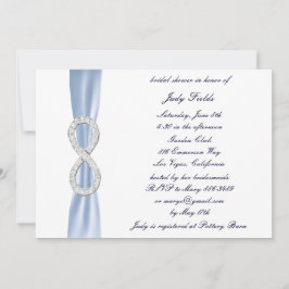 Blauw Diamant Oneindig Bruidsfeest Uitnodiging