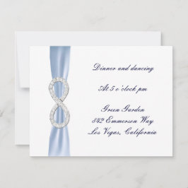Blauw Diamant Oneindig Huwelijksreceptiekaart Kaart