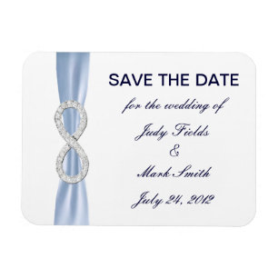 Blauw Diamant Oneindig Trouwdag Save The Date Magn Magneet