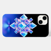 Blauw Diamant Patroon Schijnende Emissie Mobiel Case-Mate iPhone Case (Achterkant (horizontaal))